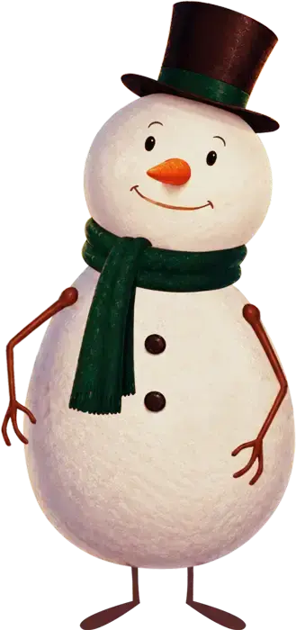 Smiling snowman mascot for the Christmas at the Crossing holiday event at Colorado River State Historic Park in Yuma, Arizona.
