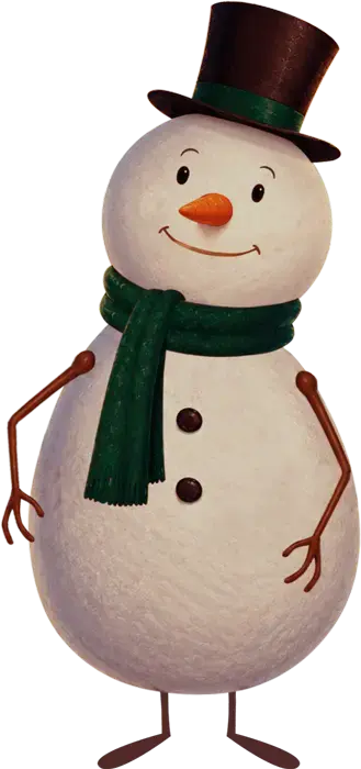 Smiling snowman mascot for the Christmas at the Crossing holiday event at Colorado River State Historic Park in Yuma, Arizona.